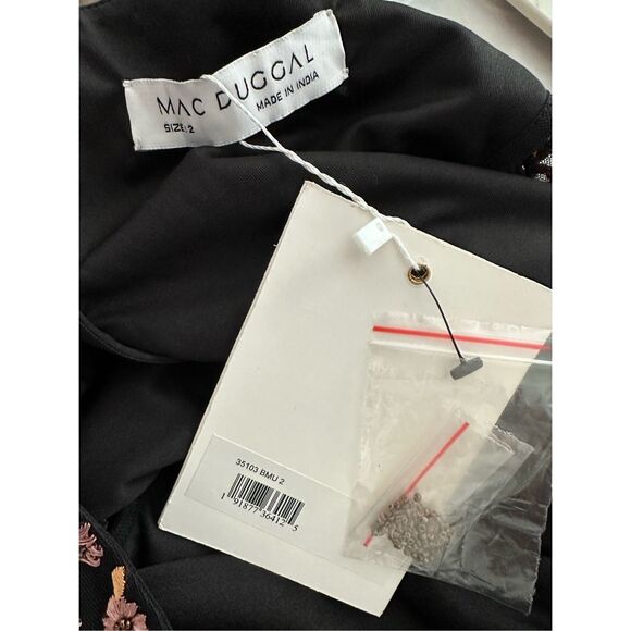 MAC DUGGAL FLORAL EMBROIDERED A-LINE COCKTAIL DRESS - Picture 10 of 10